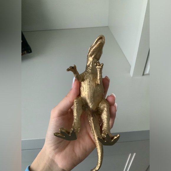 LUX Gold Metallic T Rex Dinosaur Decorative BRAND NEW Decor - Picture 5 of 10